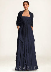 Azazie Floral Lace Tassel Shawl