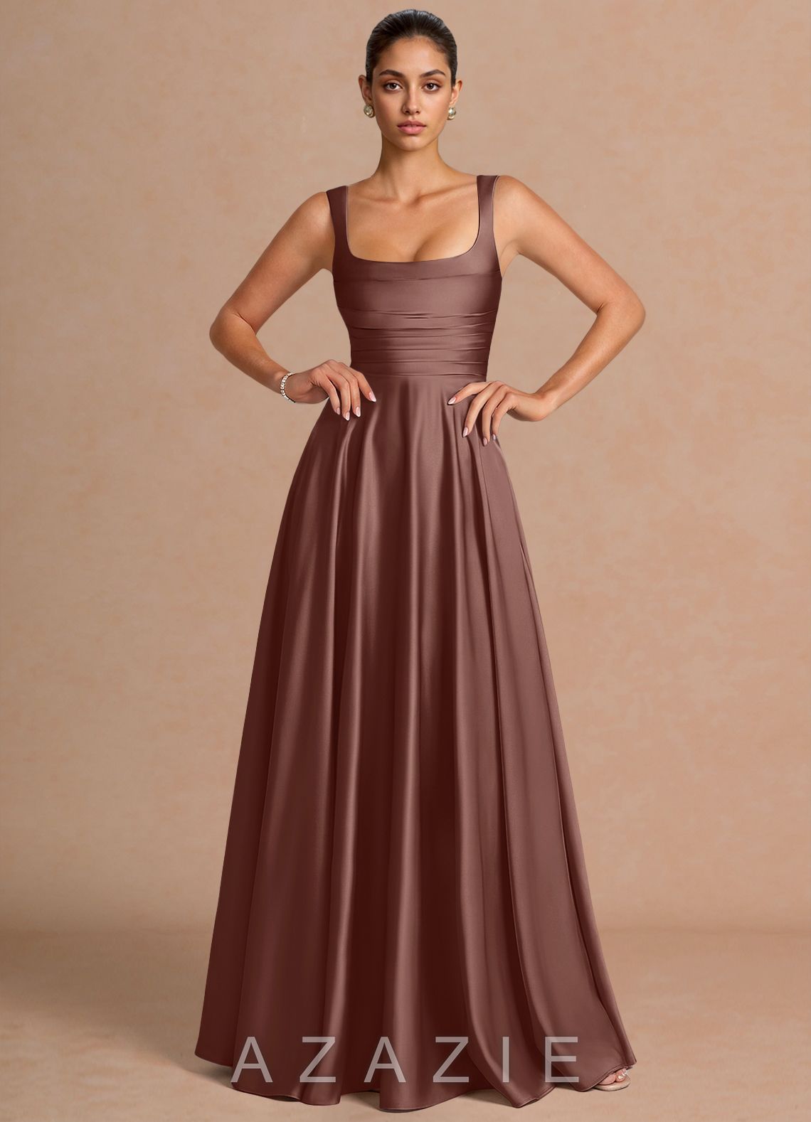 Azaria {color} Maxi Dress  mocha_coco_#134126