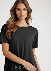 Bamboo Fiber T-Shirt Dress  black