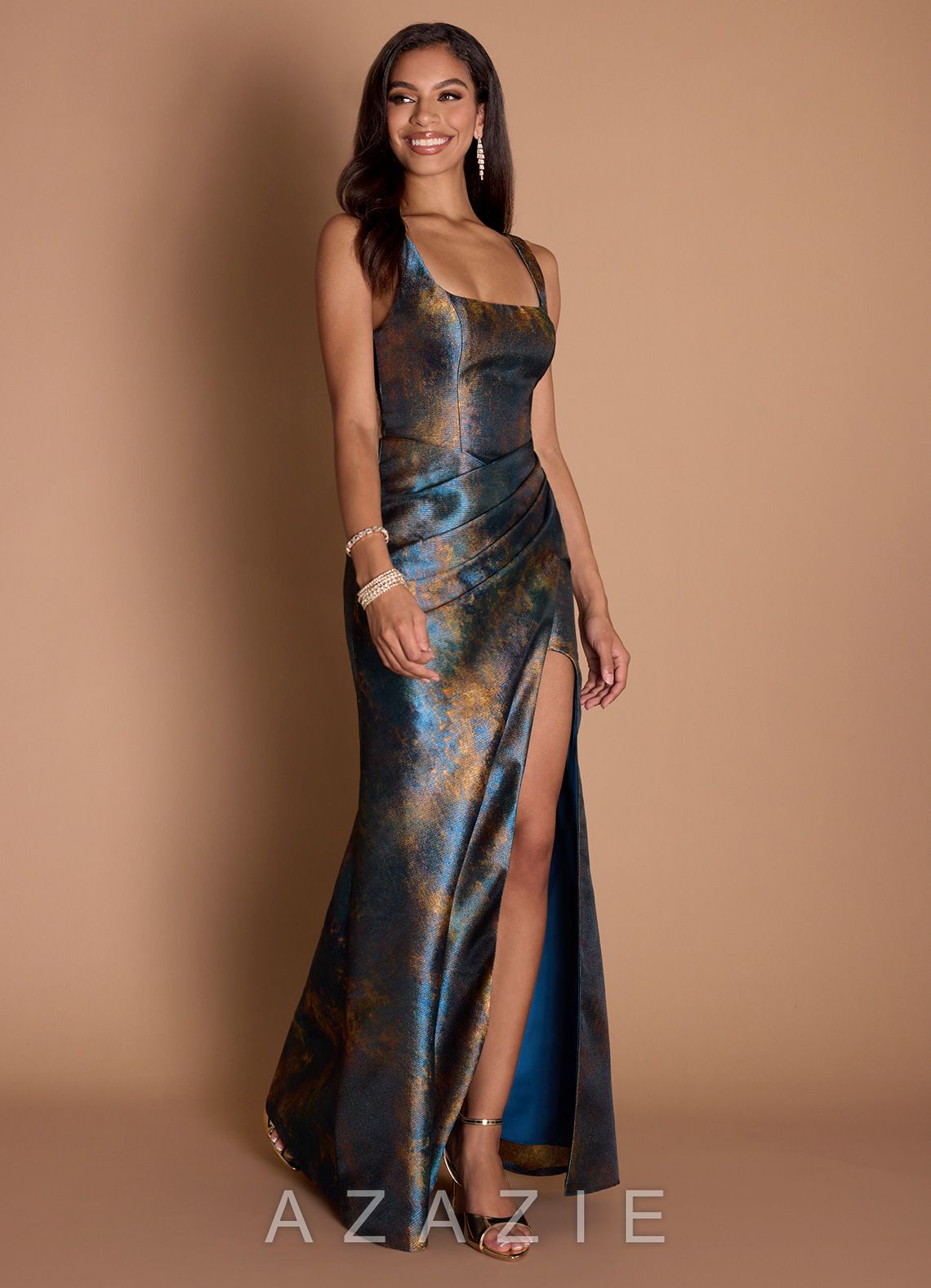 Iliana {color} Maxi Dress  sp_teal_bronze_#tb135013