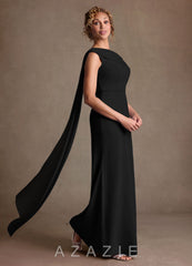 Azazie Bassi Black Mermaid Off the Shoulder Mesh Dress black