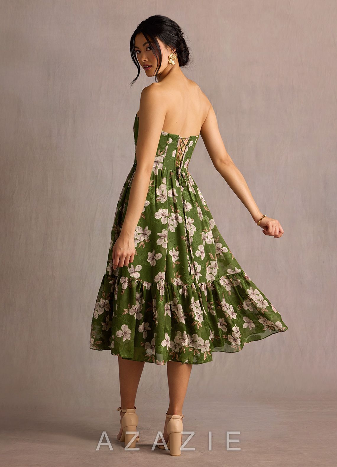 Gigi {color} Midi Dress  sp_green_floral_#gf134273
