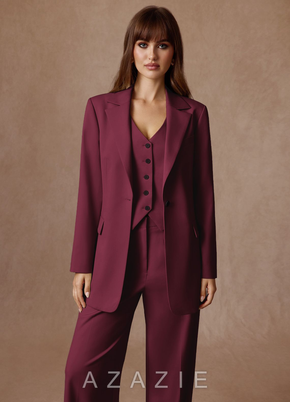 Rowan Burgundy Refined Weave Performance 2-Piece Suit