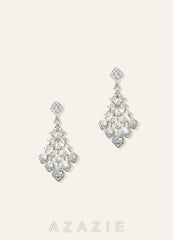 Teardrop CZ Chandelier Earrings