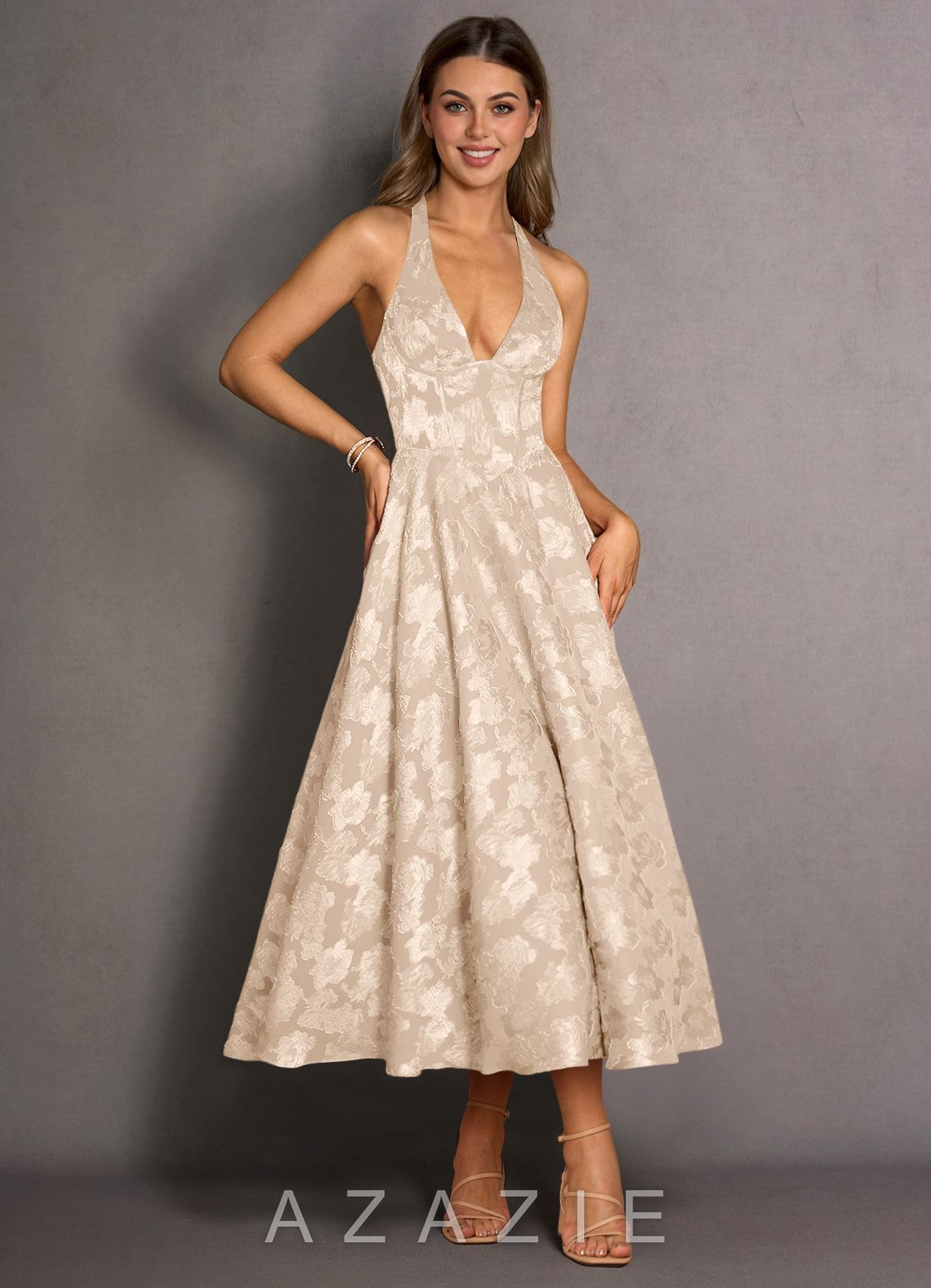 Isabeau {color} Midi Dress  sp_cream_#cr134305