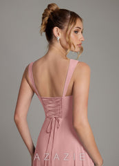 Azazie Agustina Dusty Rose Mermaid Corset Chiffon Dress dusty_rose