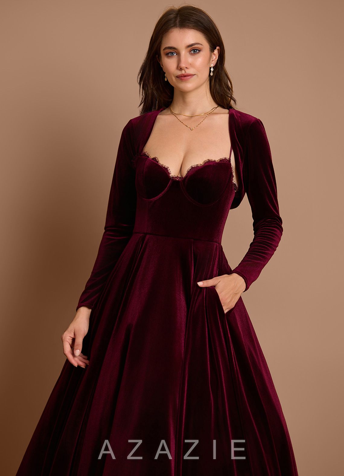 Gracyn {color} Two Piece Dress  wine_#wn134182