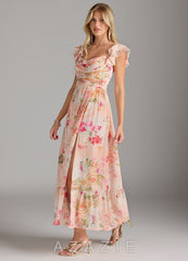 Azazie Anaya Abstract Bouquet Floral A-Line Sweetheart Neckline Chiffon Dress abstract_bouquet_floral