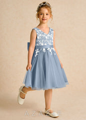 Azazie Butterfly Dusty Blue A-Line Lace Dress dusty_blue