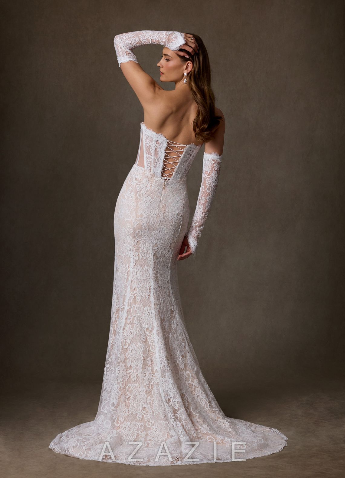 The Floral Lace Off-the-Shoulder Bridal Gloves  diamond_white