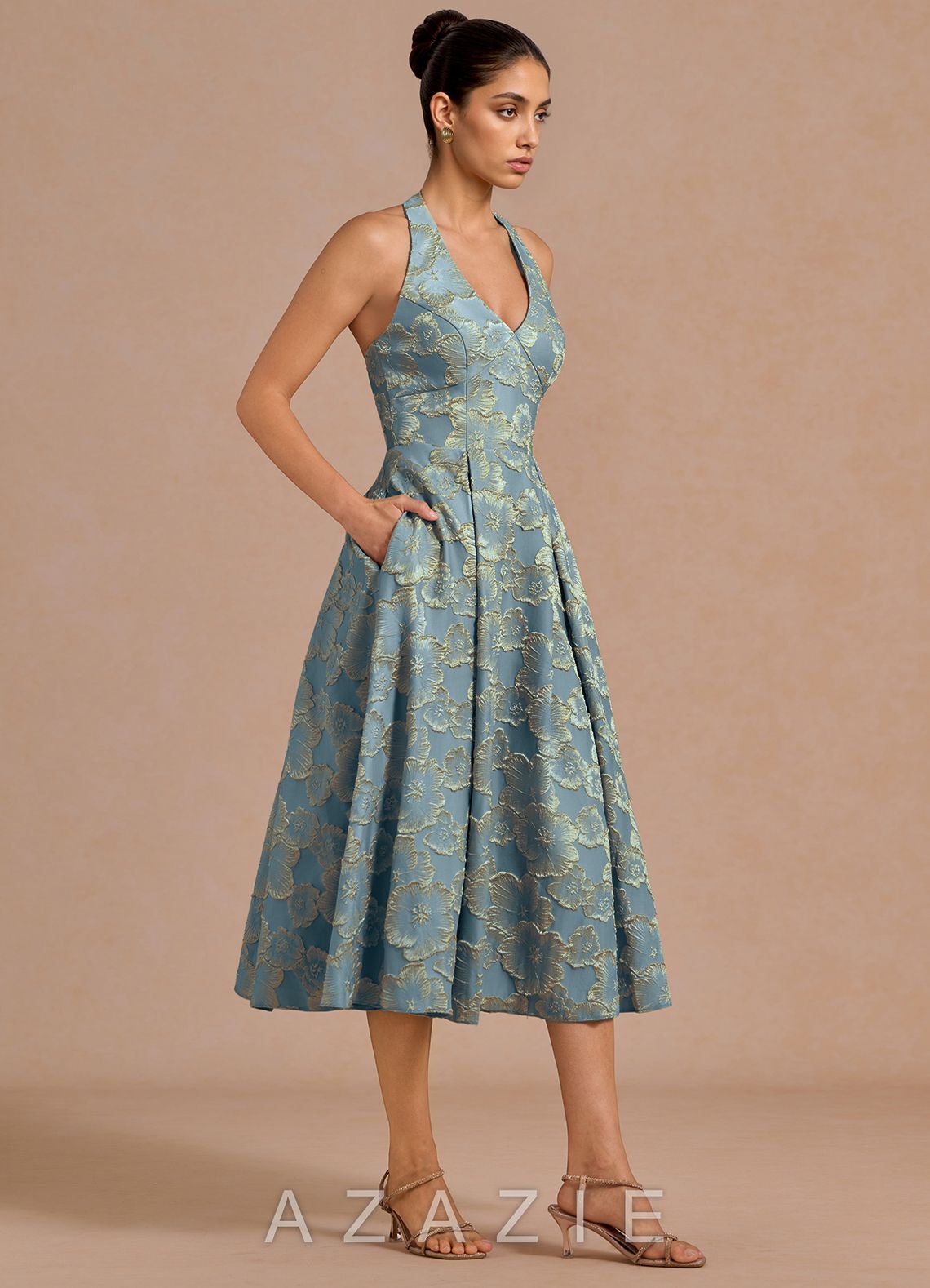 Nyomi {color} Midi Dress  sp_lake_blue_#lb134070