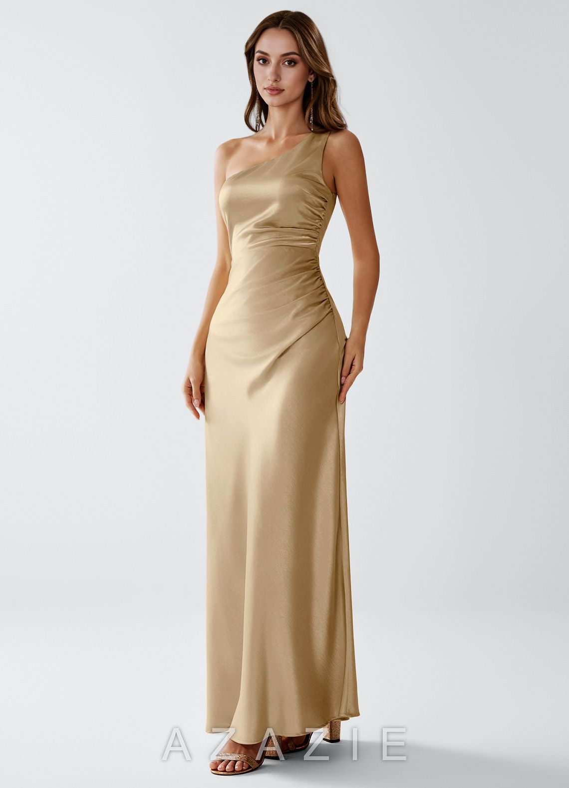 Arlelle {color} Luminous Satin Maxi Dress  sp_dark_champagne_#dc466