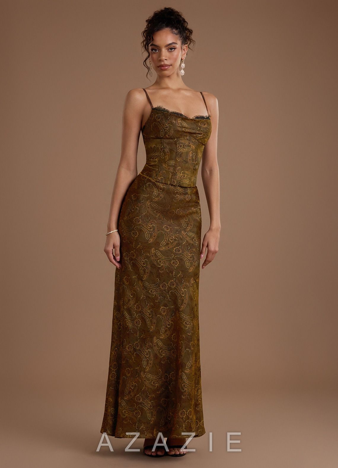 Reya {color} Maxi Dress  sp_mocha_paisley_#mp134312