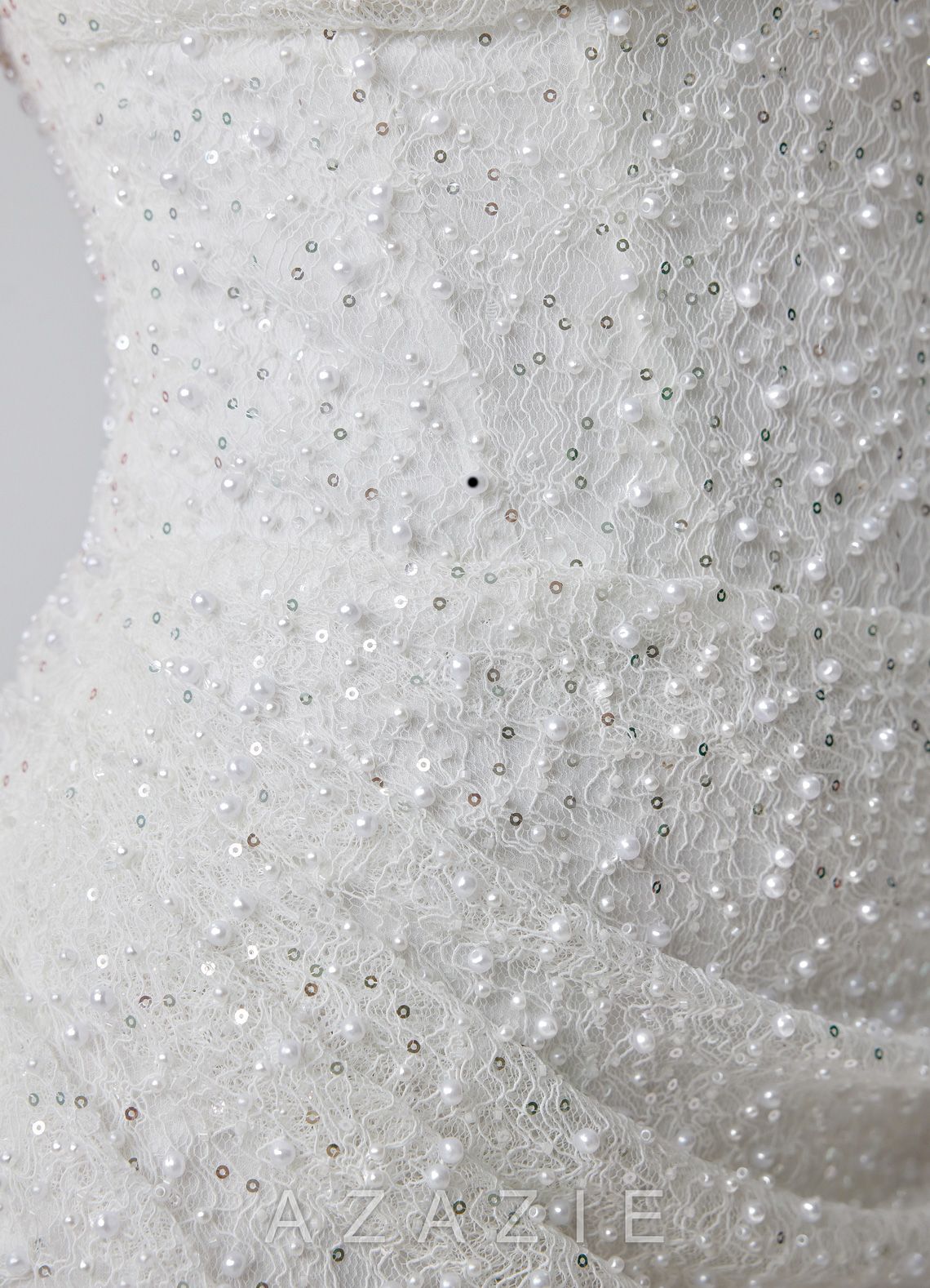 Solamarina White Beading Lace Sequin Embroidery Off-the-Shoulder Mini Dress