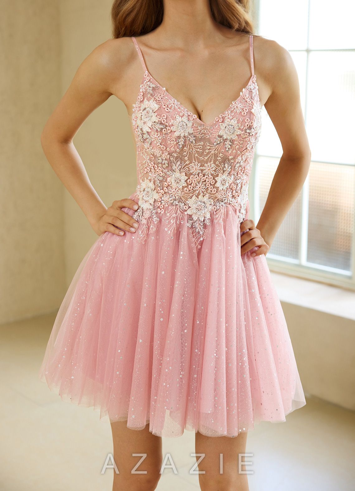 Shimira Pink Mini Dress