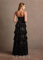 Cammy {color} Ruffle Maxi Dress  sp_black_#bk1343211