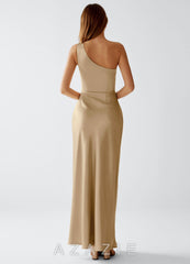 Arlelle {color} Luminous Satin Maxi Dress  sp_dark_champagne_#dc466