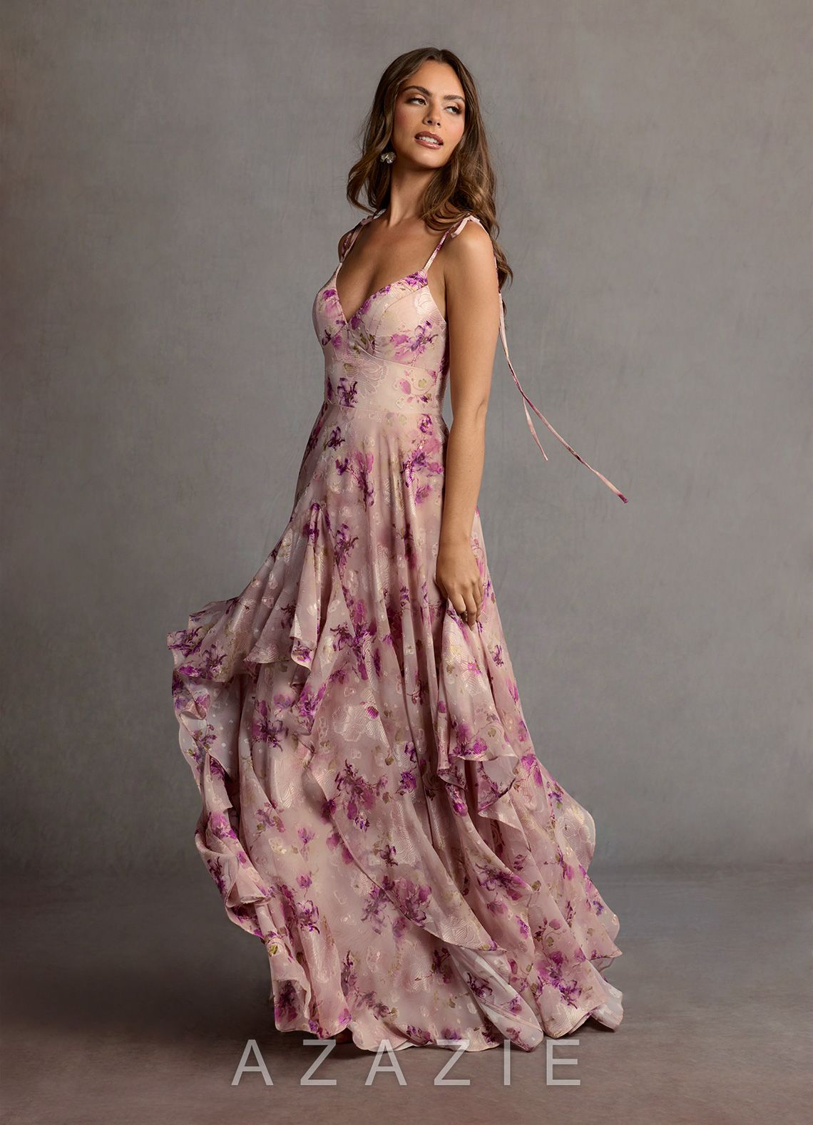 Harmony {color} Maxi Dress  sp_mauve_floral_#mf134274