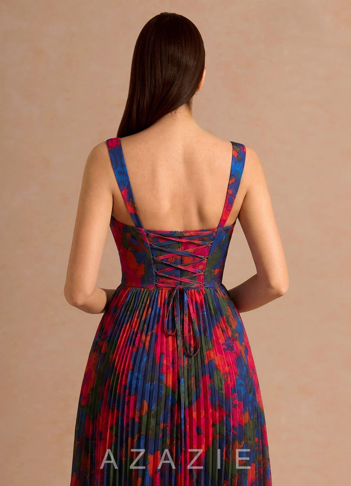 Hagar {color} Midi Dress  sp_orange_multi_#om134443