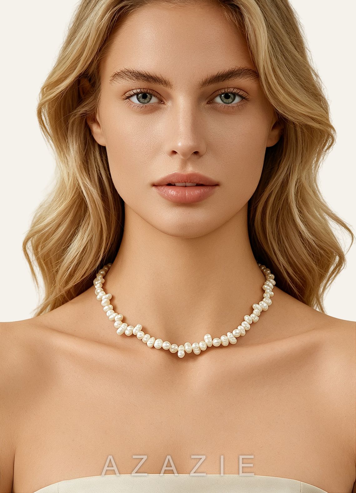 Freshwater Pearl Strand Necklace  white
