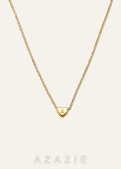 18K Gold Plated Heart-Shaped Letter Personalized Necklace