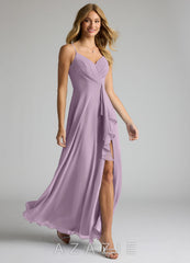 Azazie Akita Wisteria A-Line Chiffon Dress wisteria