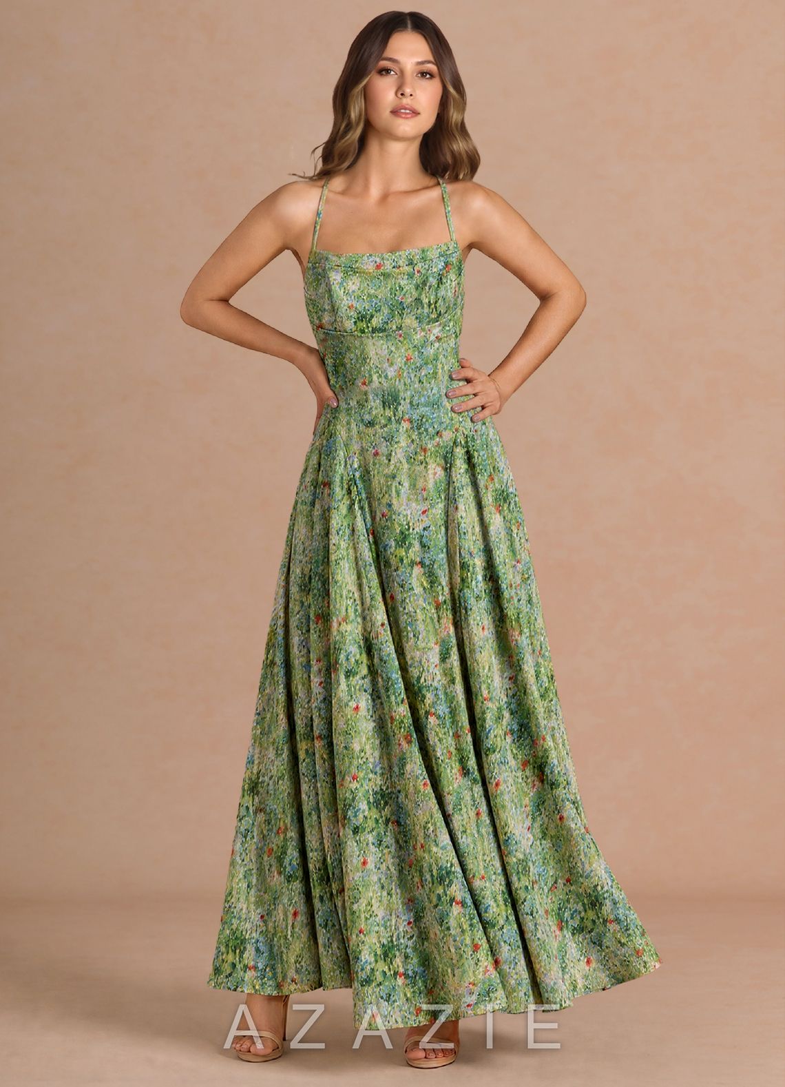 Annora {color} Maxi Dress  sp_green_floral_#gf134901