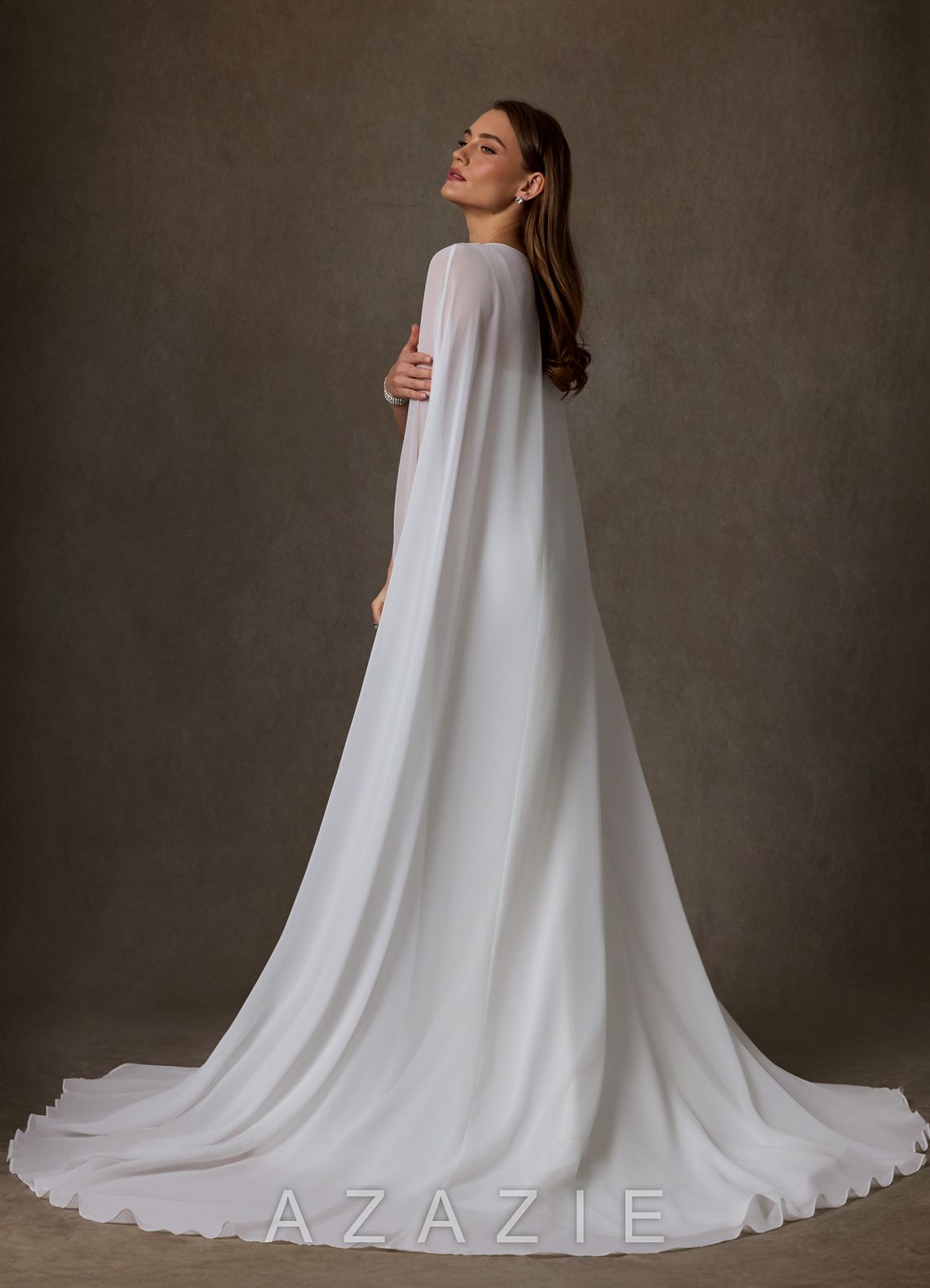 Azazie Naia Diamond White Mermaid Crepe Back Satin Dress diamond_white