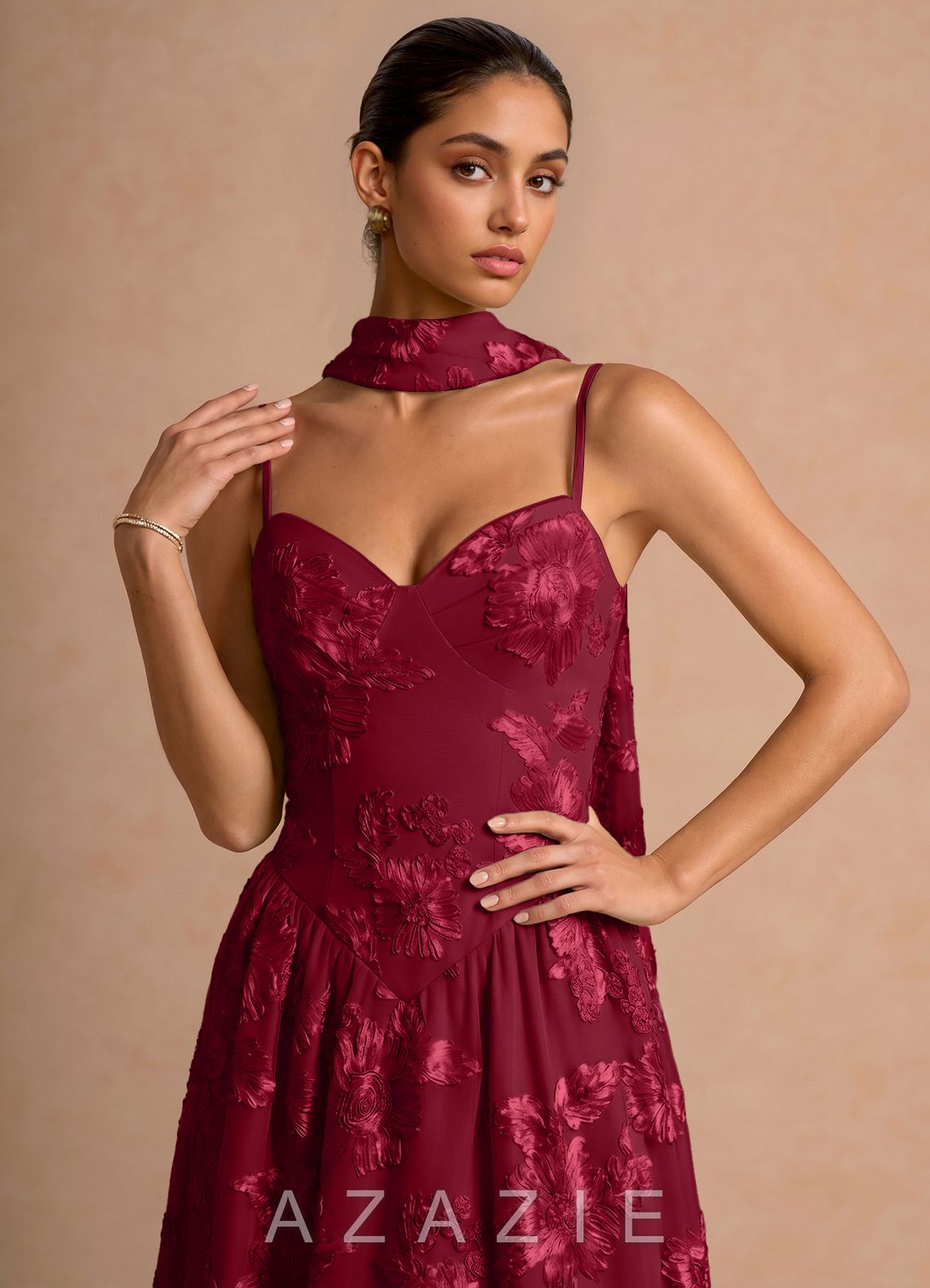 Astra {color} Midi Dress  sp_burgundy_#bd308