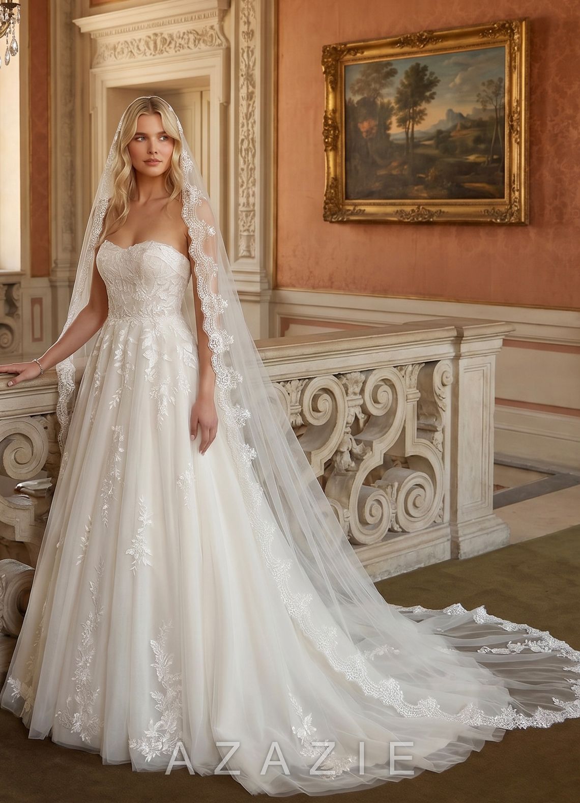 Lace Mantilla Rosalind Cathedral Veil
