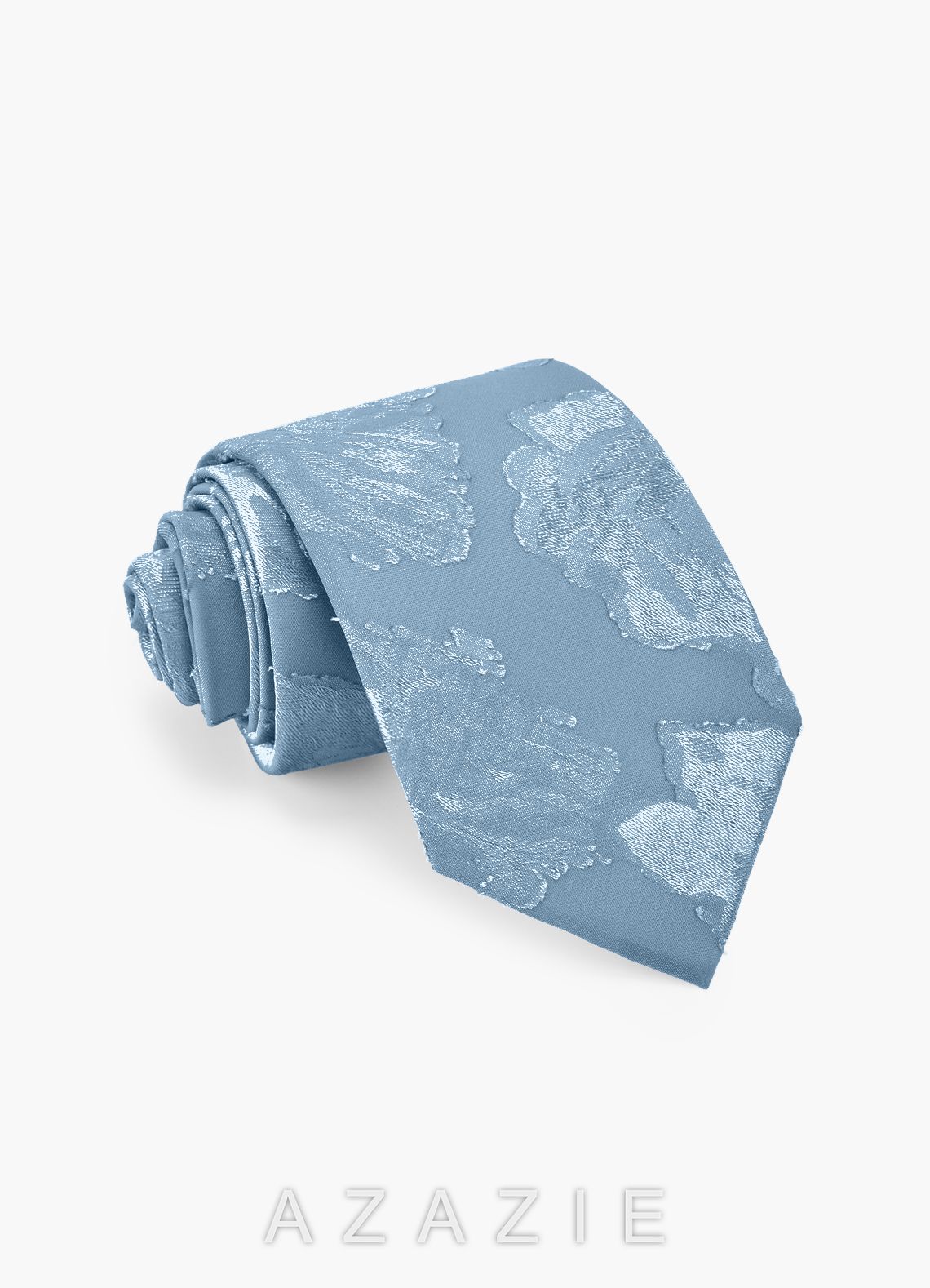 Tonal Floral Modern Tie  dusty_blue