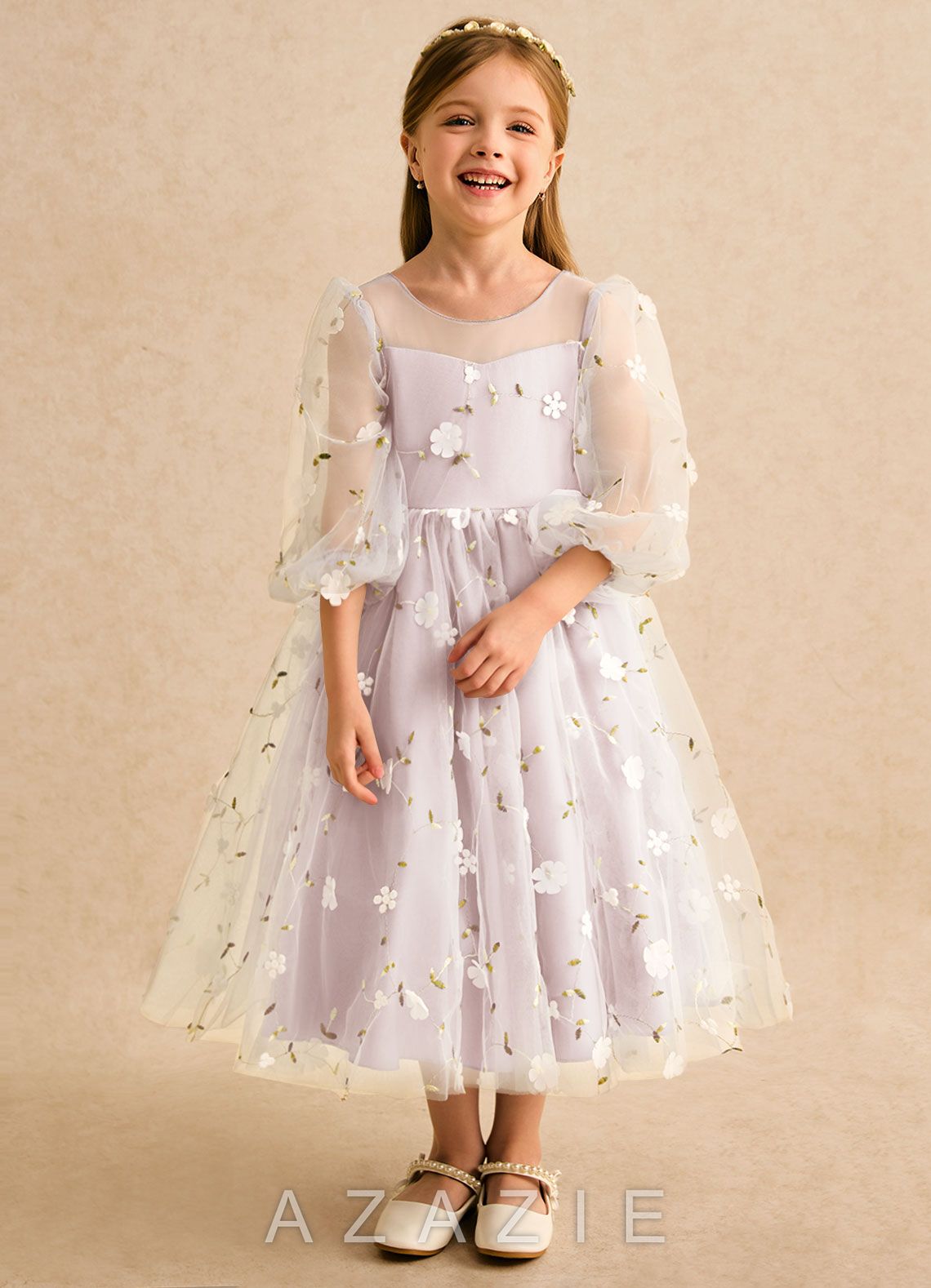 Azazie Elowen Blushing Pink A-Line Sweetheart Neckline Lace Dress blushing_pink