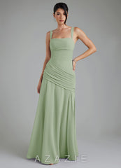 Azazie Toya Dusty Sage A-Line Corset Chiffon Dress