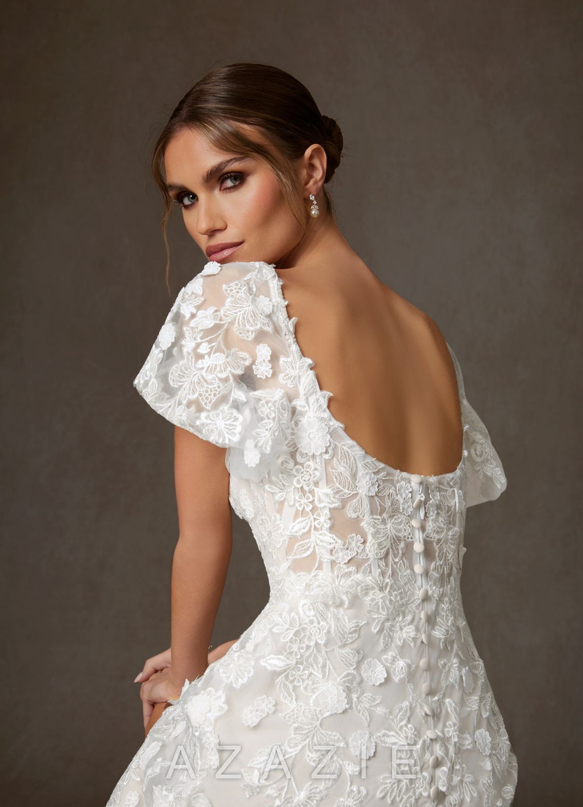 Azazie Vivienne Diamond White A-Line Sweetheart Lace Dress diamond_white