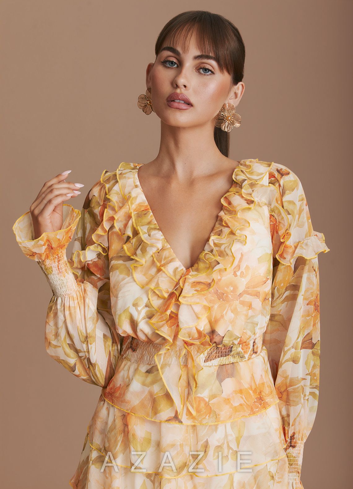 Izabella {color} Mini Dress  sp_peach_bloom_#pb134369