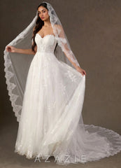 Lace Mantilla Juliette Cathedral Veil  diamond_white