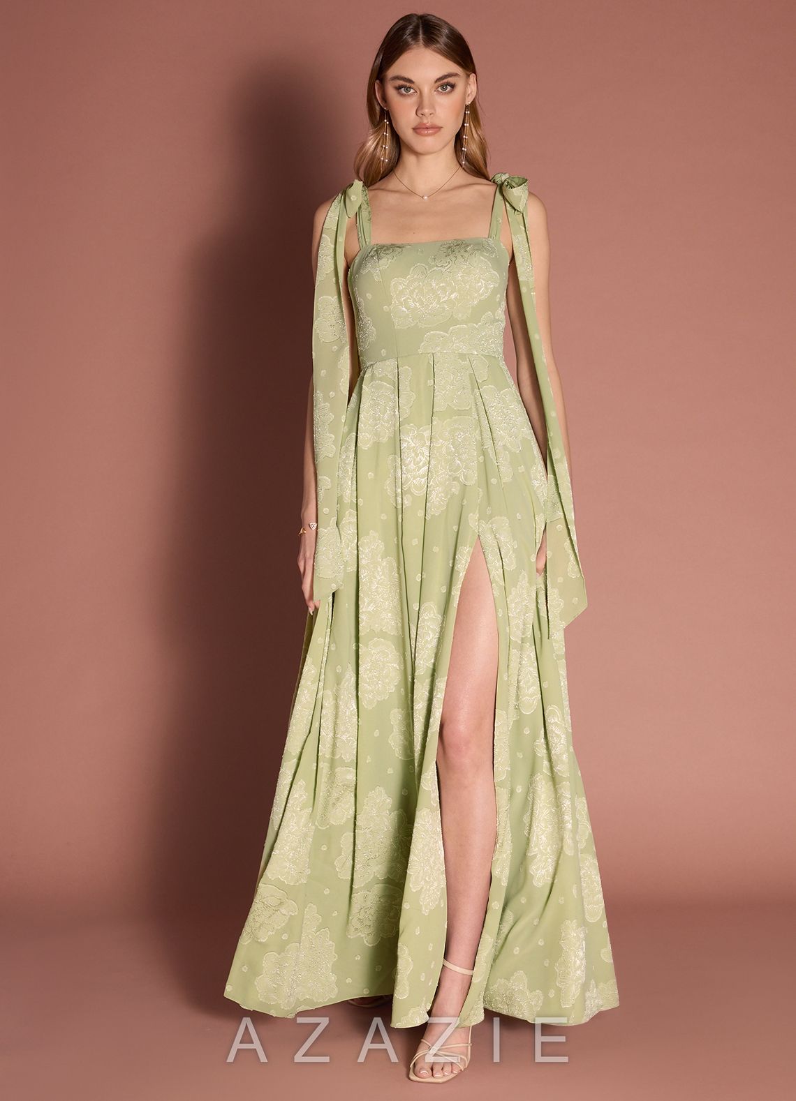 Anesa {color} Bow Maxi Dress  sp_celadon_#cn134718