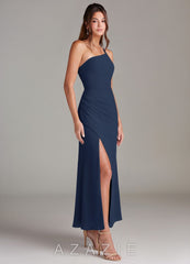 Azazie Eren Dark Navy Mermaid One Shoulder Chiffon Dress dark_navy