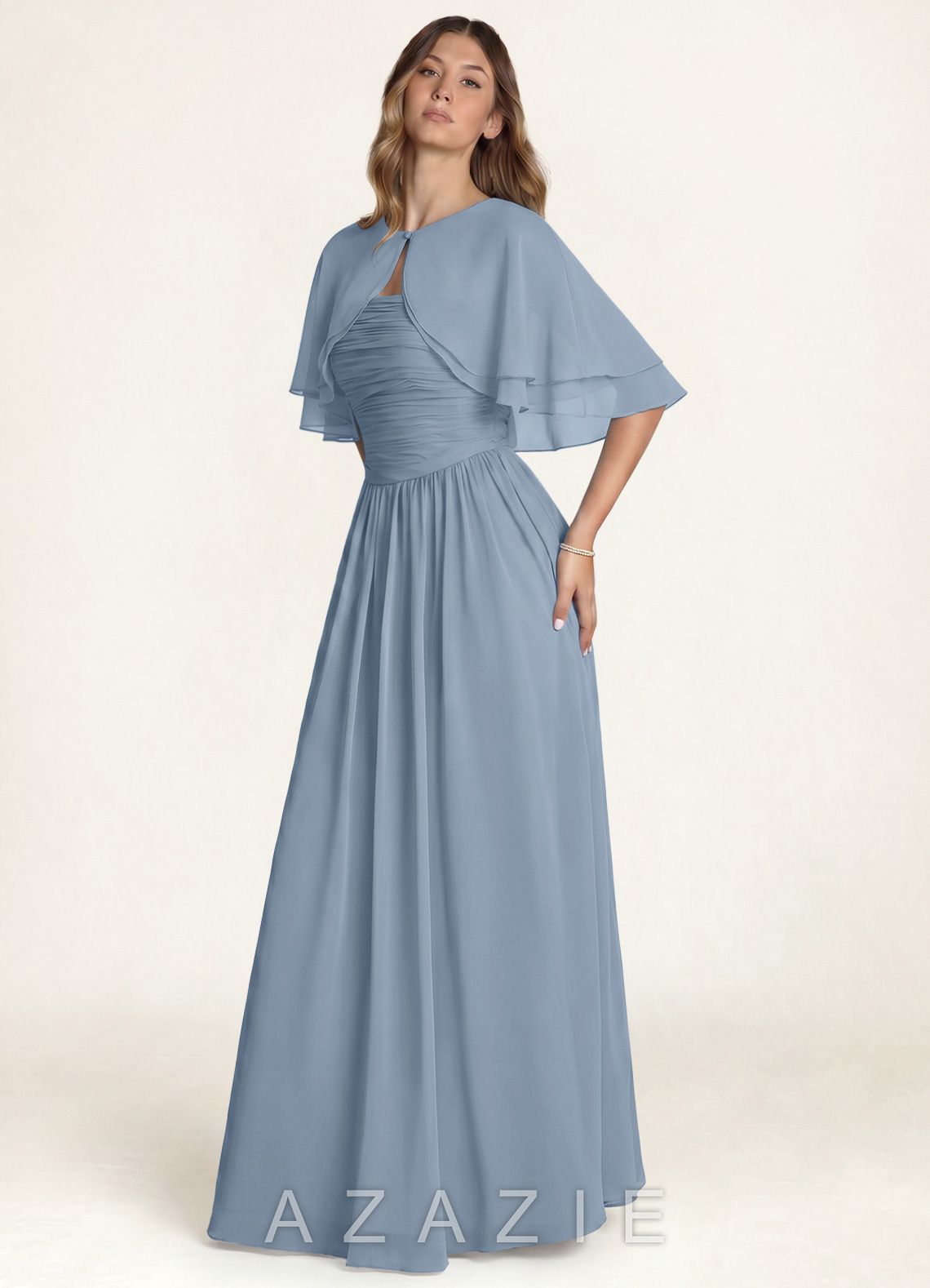 Azazie Matching Color Chiffon Double Layer Shawl