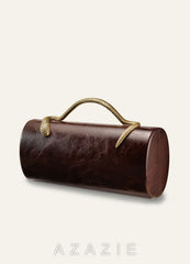 Gold Snake Handle PU Leather Evening Handbag