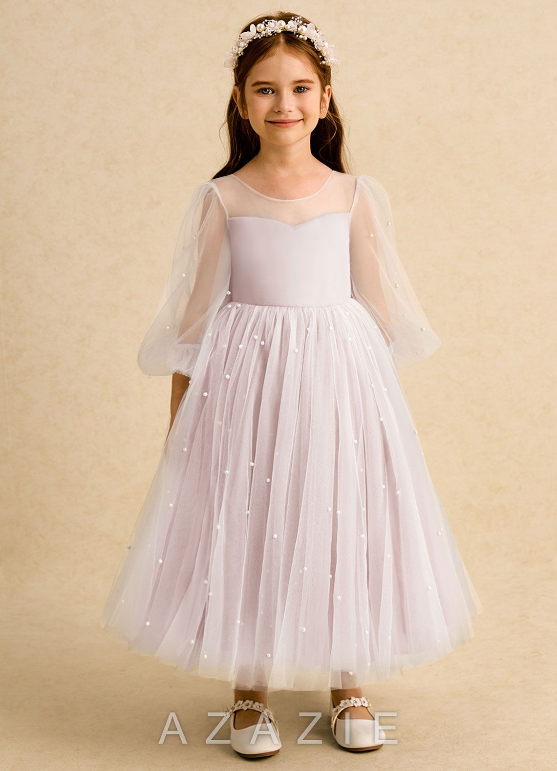 Azazie Trudy Blushing Pink Ball-Gown Sweetheart Neckline Tulle Dress blushing_pink