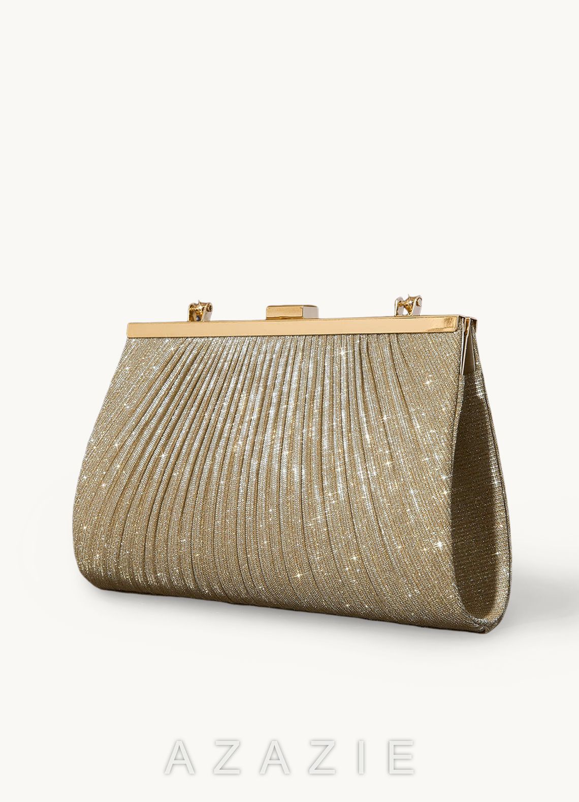 Glitter Pleated Handbag
