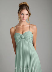 Azazie Tempest Agave Empire Corset Chiffon Convertible Dress agave