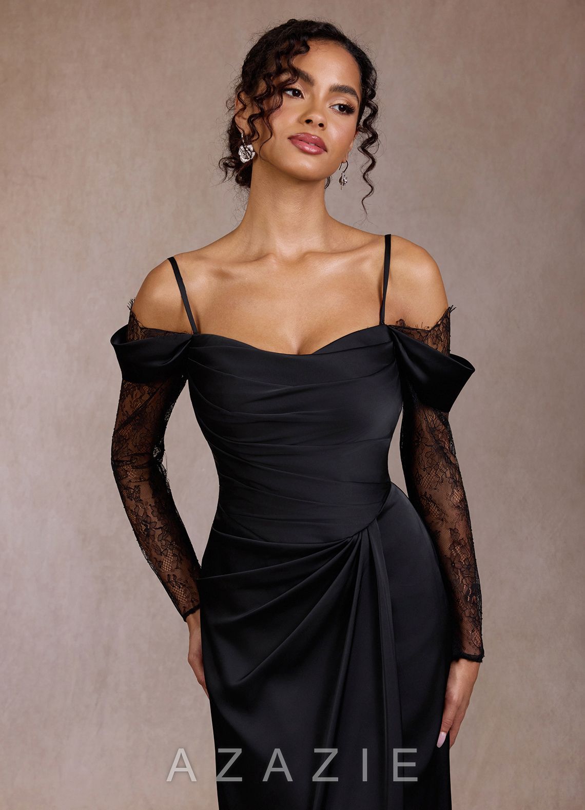 Gizela {color} Lace Maxi Dress  black
