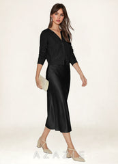 100% Cashmere Cropped Cardigan  black