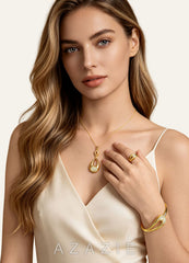 Gold Zirconia Jewelry Set