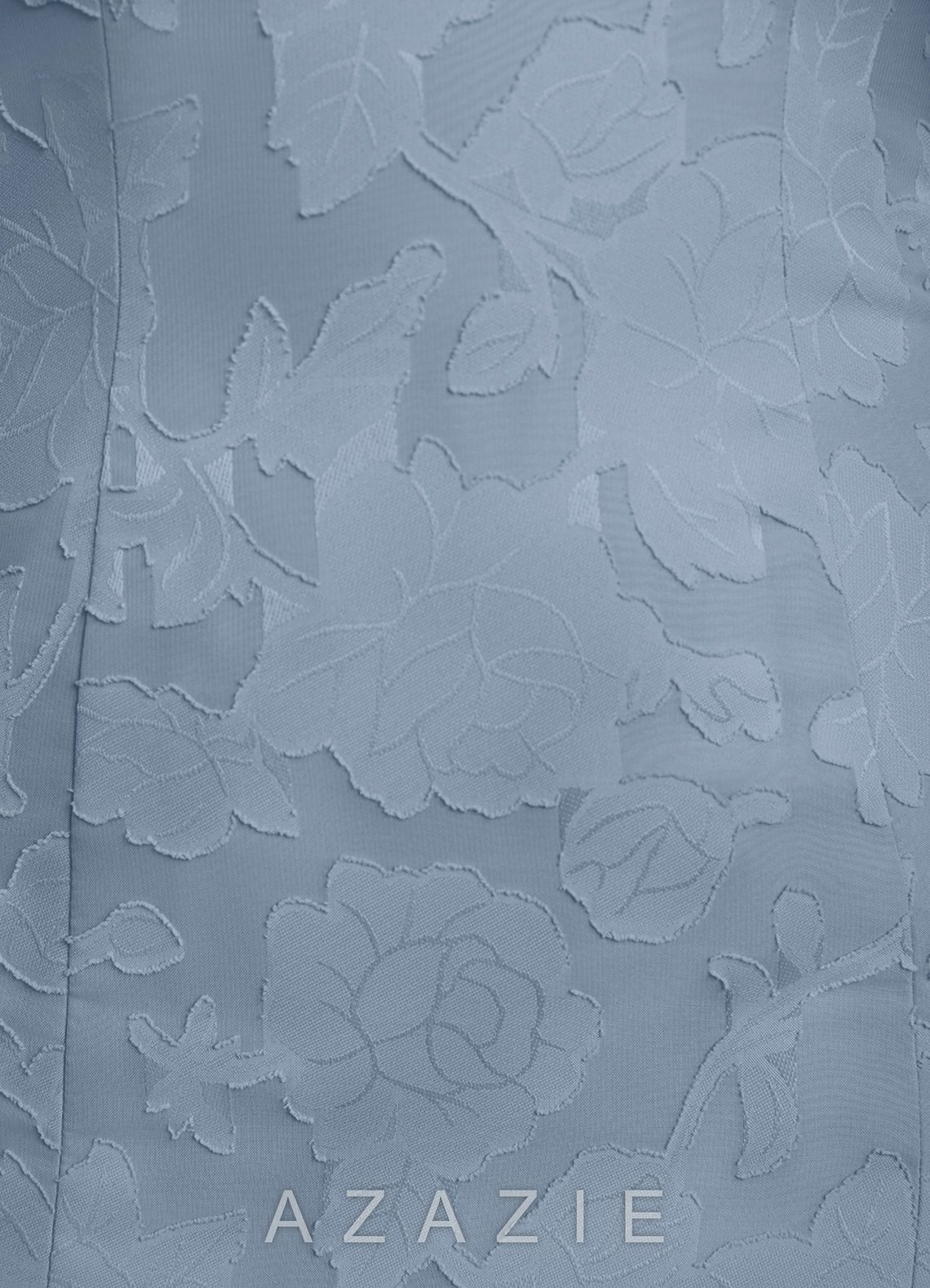 Azazie Flossie Dusty Blue A-Line Pleated Chiffon Dress dusty_blue
