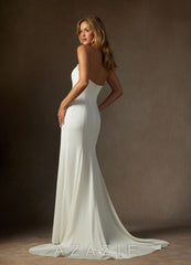 Azazie Marsella Wedding Dress Diamond White Mermaid Strapless Crepe Back Satin D