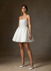 Azazie Barica Diamond White A-Line Strapless Lace Dress diamond_white