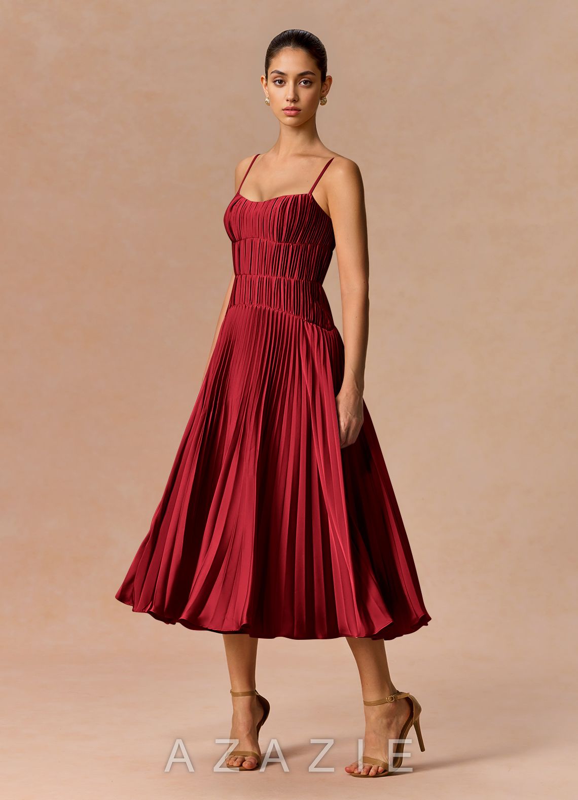 Jocasta {color} Midi Dress  cherry_red_#cr134195
